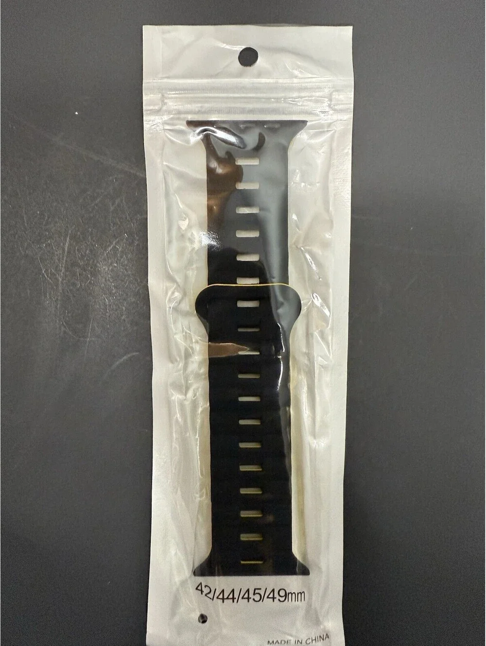 Black Band For Apple Watch, Sizes 42/44/45/49, Ultra, SE ~ Magnetic Tuck Closure